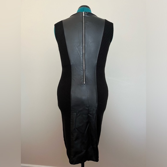 👗 CK Faux Leather Bodycon Dress - Picture 2 of 9